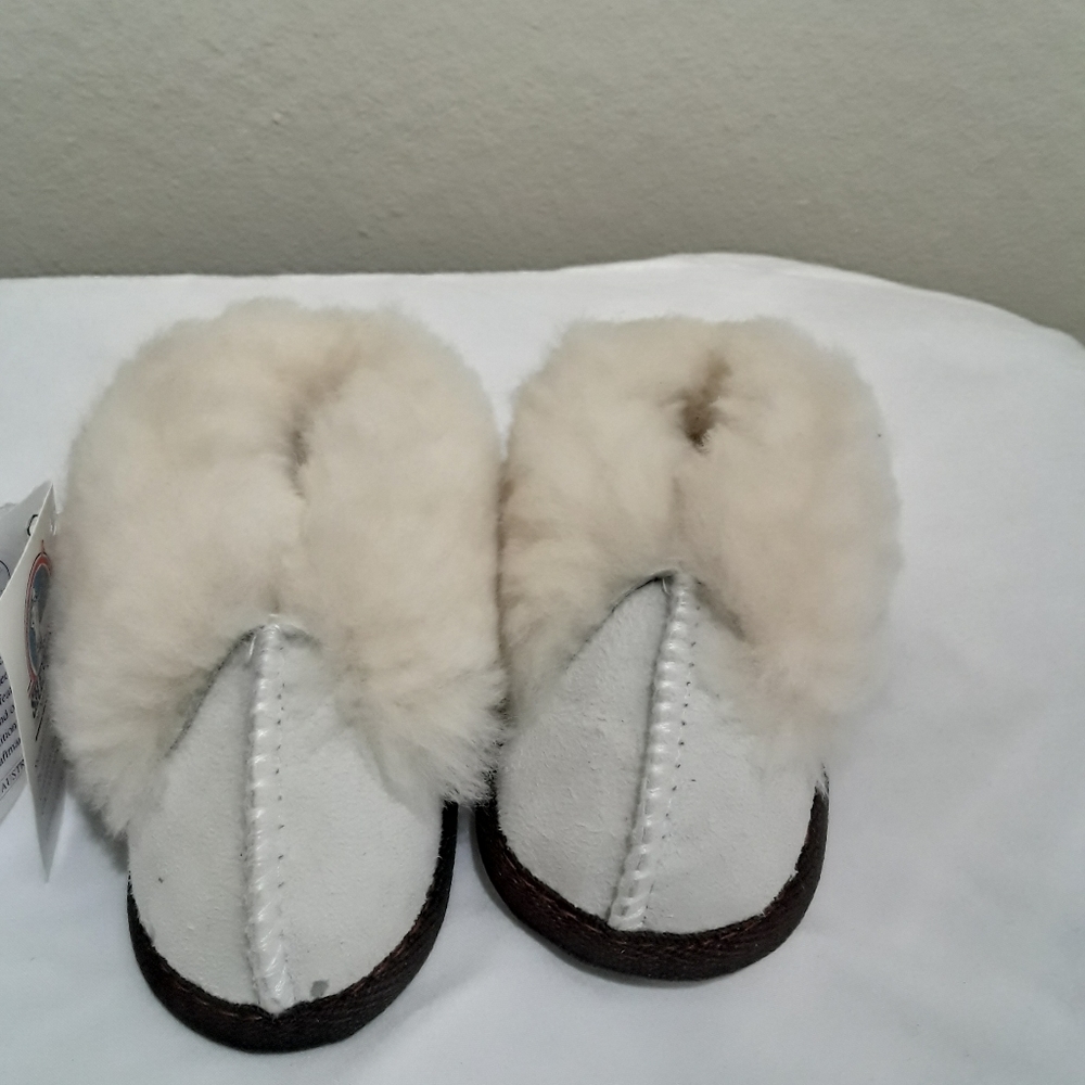 Shepherd Woolskins Leather Toddler Slippers